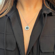 Load image into Gallery viewer, Authentic repurposed Bvlgari crystal necklace - silver
