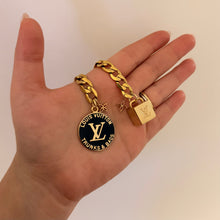 Load image into Gallery viewer, Authentic repurposed Louis Vuitton bag charm/ keychain - select style
