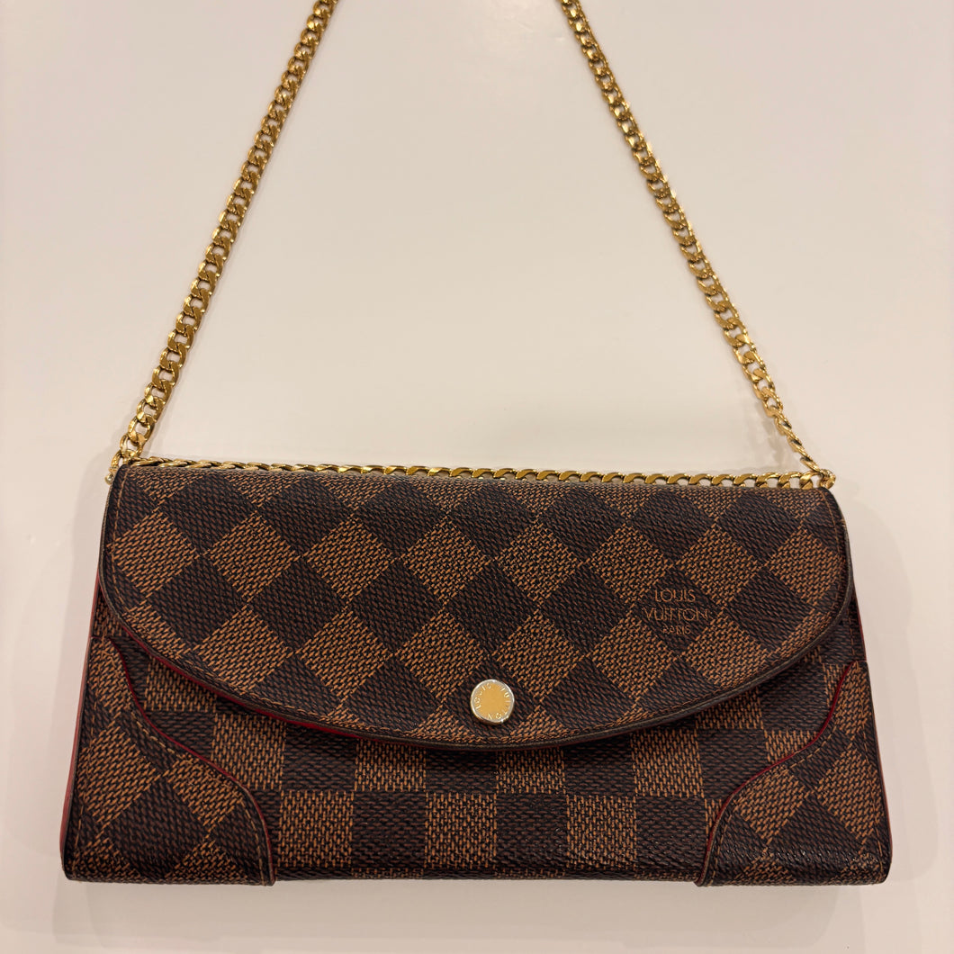 Authentic Louis Vuitton wallet with crossbody chain