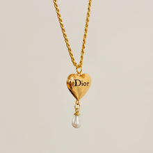 Load image into Gallery viewer, Authentic repurposed Dior heart necklace
