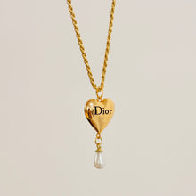 Load image into Gallery viewer, Authentic repurposed Dior heart necklace
