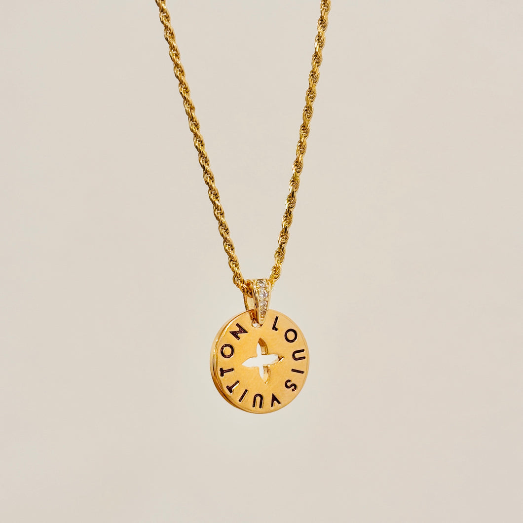 Authentic repurposed Louis Vuitton necklace