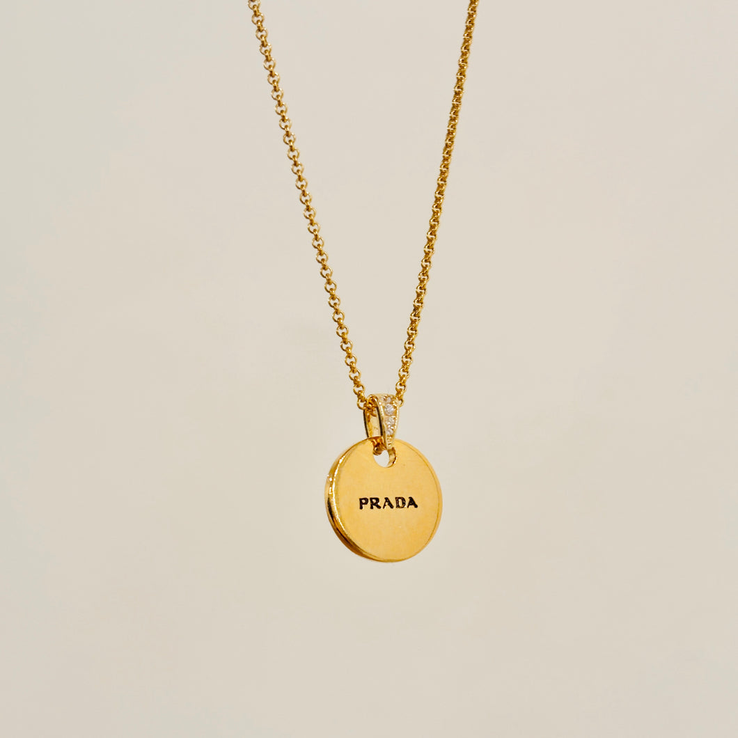 Authentic repurposed Prada necklace
