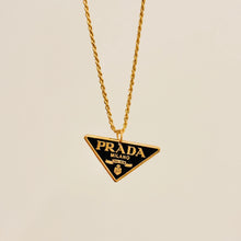 Load image into Gallery viewer, Authentic repurposed Prada logo necklace
