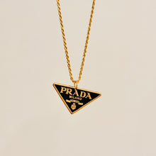 Load image into Gallery viewer, Authentic repurposed Prada logo necklace
