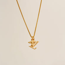Load image into Gallery viewer, Authentic repurposed Louis Vuitton logo monogram charm necklace
