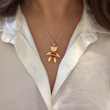 Load image into Gallery viewer, Authentic repurposed Prada bear necklace/ keychain

