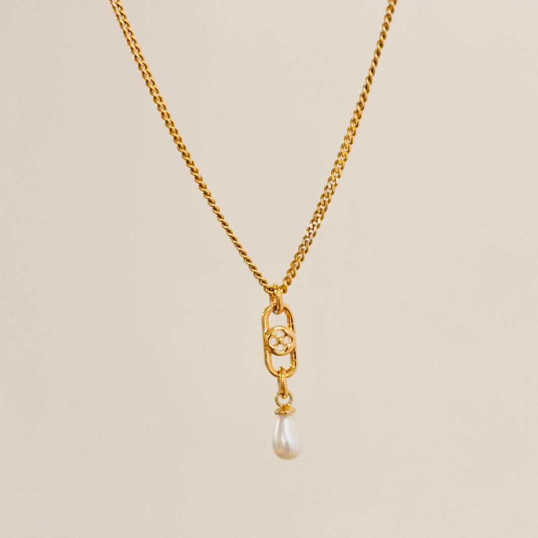 Authentic repurposed Louis Vuitton monogram necklace