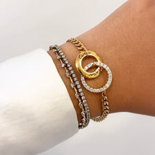 Load image into Gallery viewer, Authentic repurposed Cartier crystal bracelet
