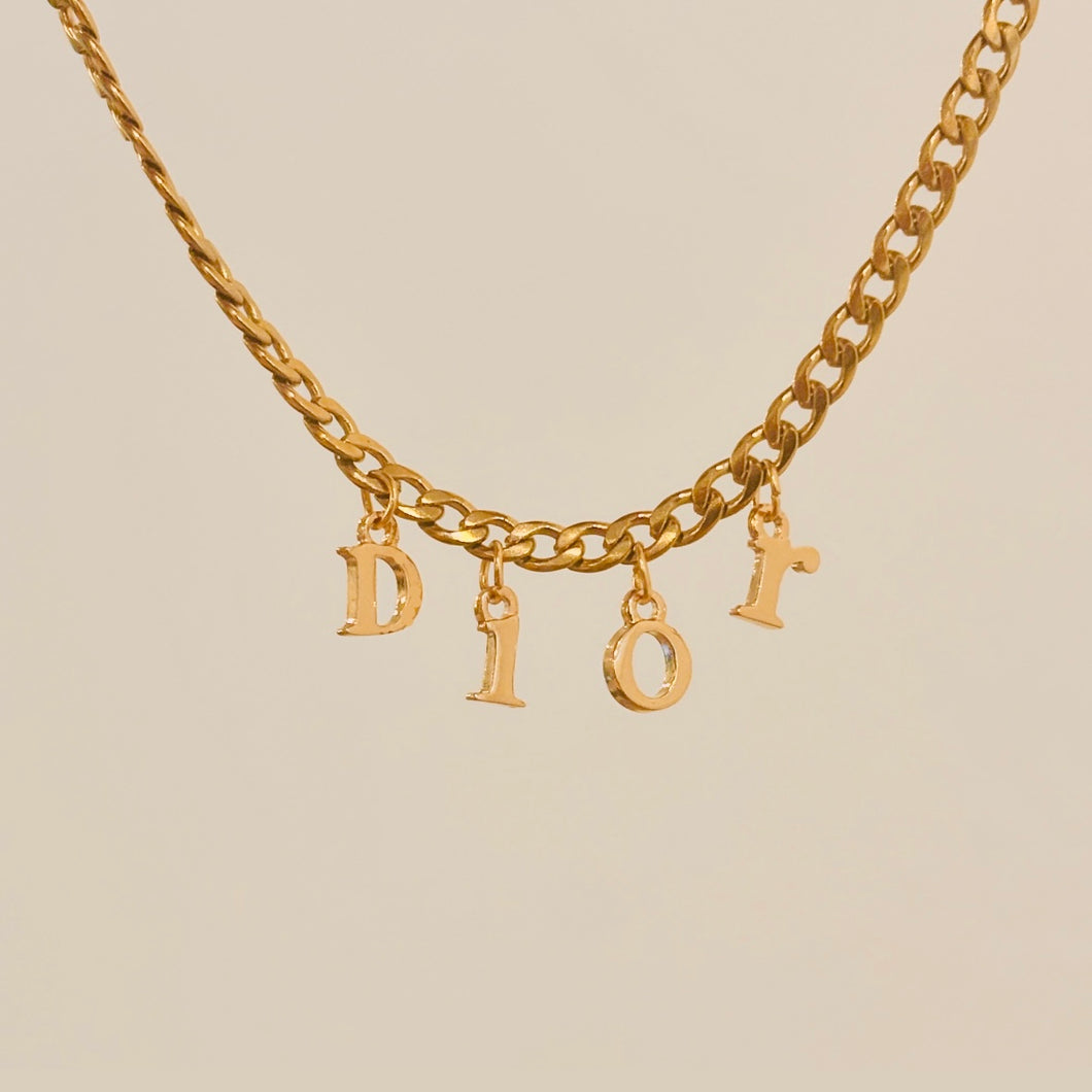 Authentic repurposed Dior necklace