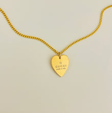 Load image into Gallery viewer, Authentic repurposed Gucci engraved necklace - medium size
