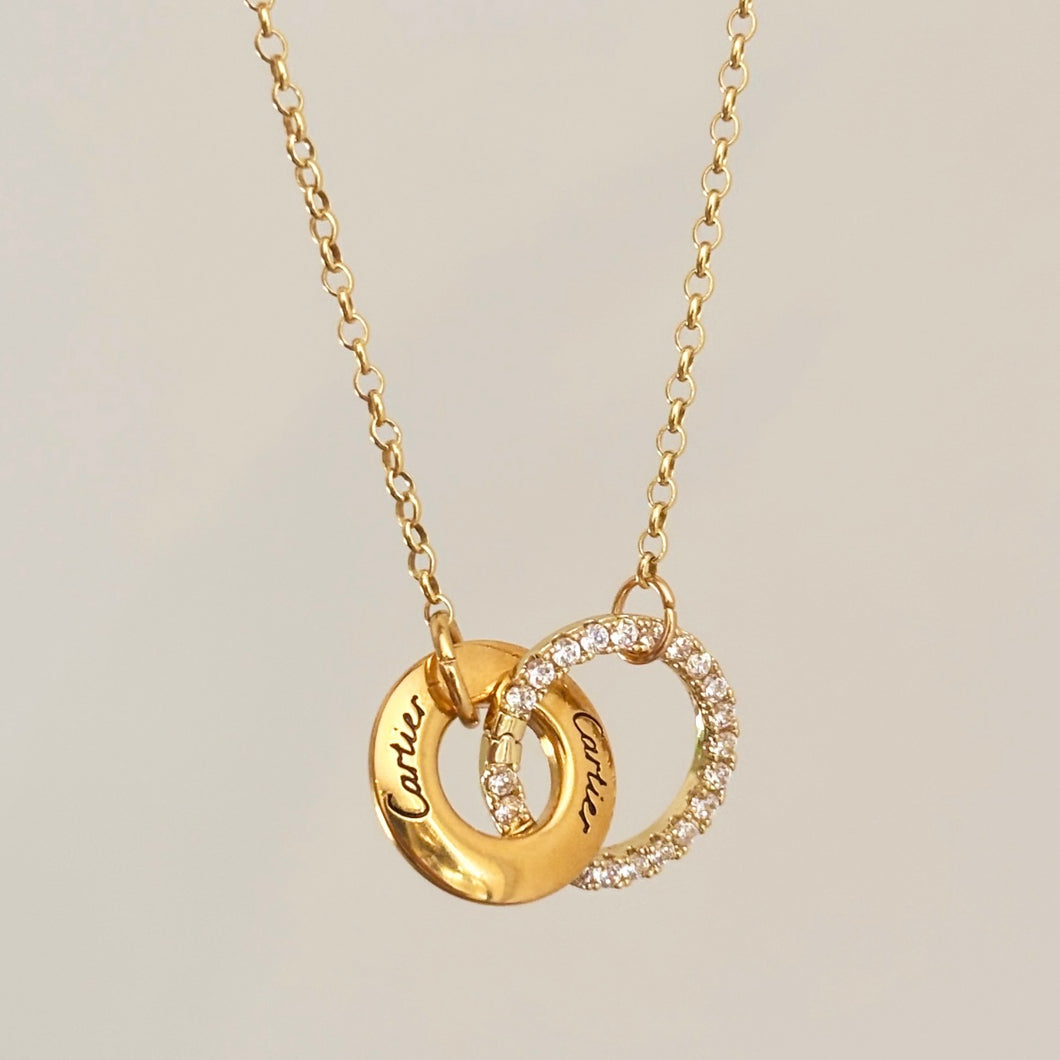 Authentic repurposed Cartier crystal necklace