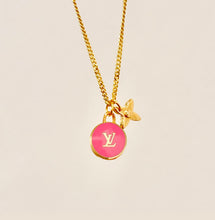 Load image into Gallery viewer, Authentic repurposed Louis Vuitton monogram charm necklace
