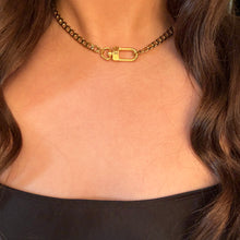 Load image into Gallery viewer, Authentic repurposed Louis Vuitton 16” logo necklace
