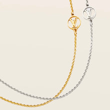 Load image into Gallery viewer, Authentic repurposed Louis Vuitton logo necklace
