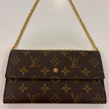 Load image into Gallery viewer, Authentic Louis Vuitton wallet with crossbody chain
