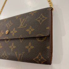 Load image into Gallery viewer, Authentic Louis Vuitton wallet with crossbody chain
