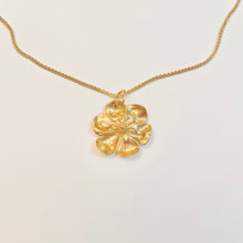 Load image into Gallery viewer, Authentic repurposed Gucci flower necklace - stamped Gucci at back
