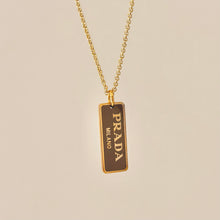 Load image into Gallery viewer, Authentic repurposed Prada necklace - light brown small size
