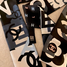 Load image into Gallery viewer, Authentic Chanel silk twilly - excellent condition
