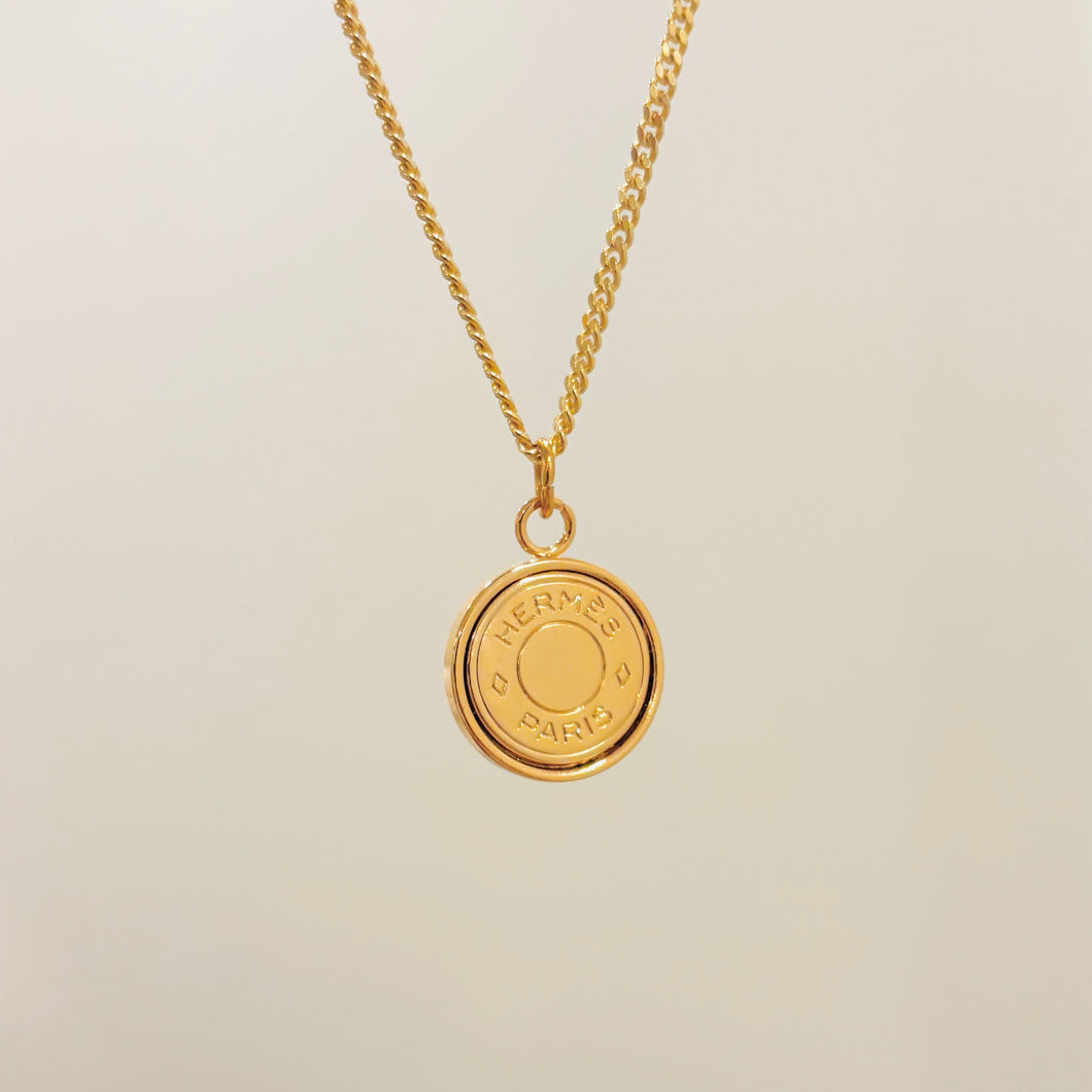 Authentic repurposed Hermes necklace