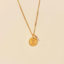 Load image into Gallery viewer, Authentic repurposed Louis Vuitton logo necklace

