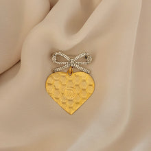 Load image into Gallery viewer, Authentic repurposed Dior brooch - silver crystal bow
