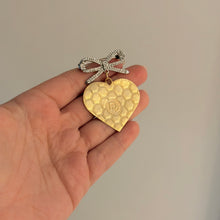 Load image into Gallery viewer, Authentic repurposed Dior brooch - silver crystal bow
