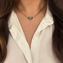 Load image into Gallery viewer, Authentic repurposed Prada 16” logo necklace - small black
