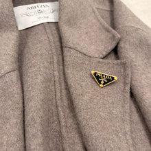 Load image into Gallery viewer, Authentic repurposed Prada larger logo brooch
