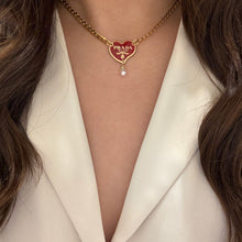 Load image into Gallery viewer, Authentic repurposed Prada 16” heart necklace

