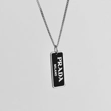 Load image into Gallery viewer, Authentic repurposed Prada necklace - small size black
