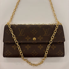 Load image into Gallery viewer, Authentic Louis Vuitton crossbody wallet - with shoulder chain
