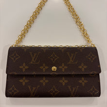 Load image into Gallery viewer, Authentic Louis Vuitton crossbody wallet - with shoulder chain
