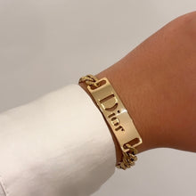 Load image into Gallery viewer, Authentic repurposed Dior bracelet
