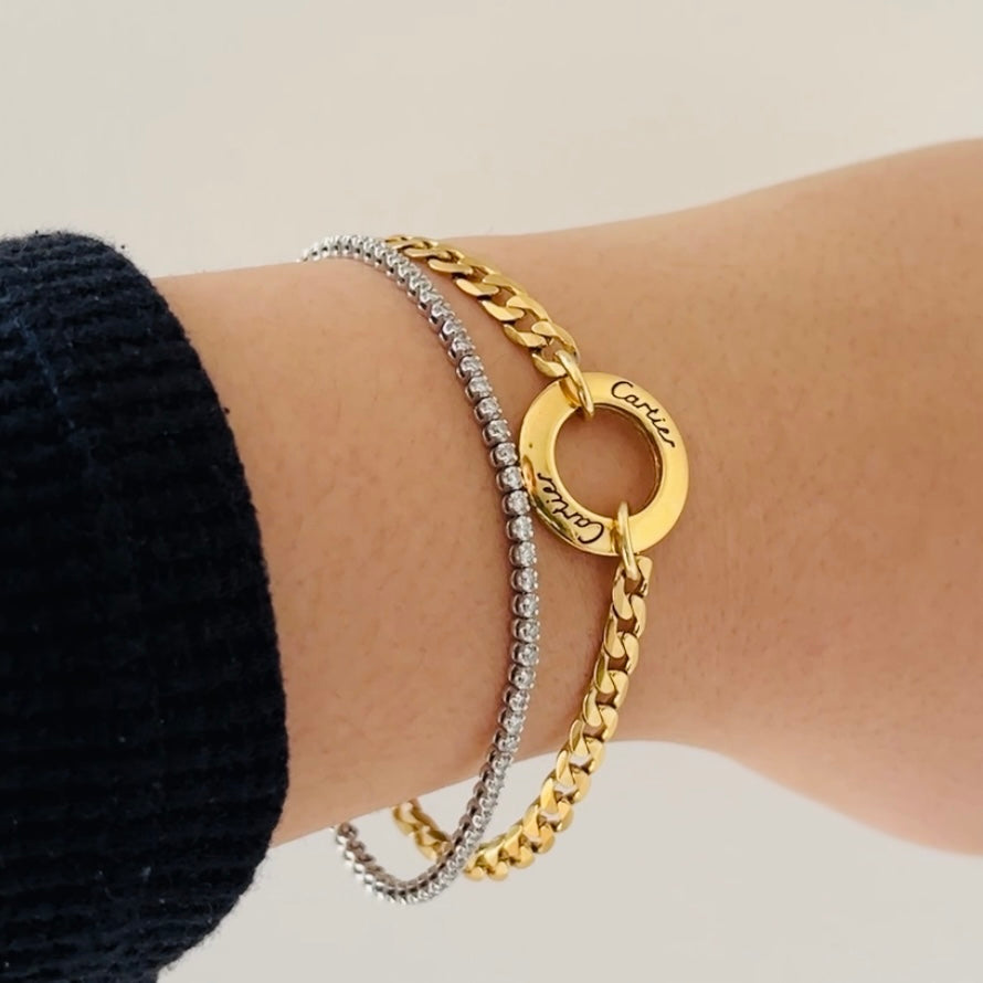 Authentic repurposed Cartier bracelet