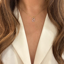 Load image into Gallery viewer, Authentic repurposed Valentino crystal necklace - pink
