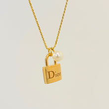 Load image into Gallery viewer, Authentic repurposed Dior lock necklace
