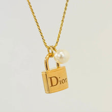 Load image into Gallery viewer, Authentic repurposed Dior lock necklace
