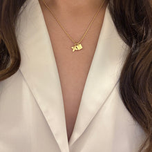 Load image into Gallery viewer, Authentic repurposed Louis Vuitton logo monogram necklace
