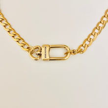 Load image into Gallery viewer, Authentic repurposed Louis Vuitton 16” engraved necklace
