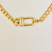 Load image into Gallery viewer, Authentic repurposed Louis Vuitton 16” engraved necklace
