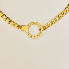 Load image into Gallery viewer, Authentic repurposed Louis Vuitton 16” engraved necklace
