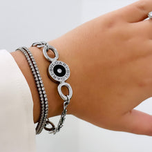 Load image into Gallery viewer, Authentic repurposed Bvlgari bracelet silver
