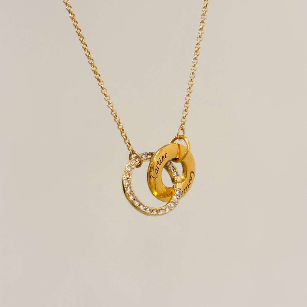 Authentic repurposed Cartier crystal necklace