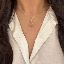 Load image into Gallery viewer, Authentic repurposed Louis Vuitton lock necklace
