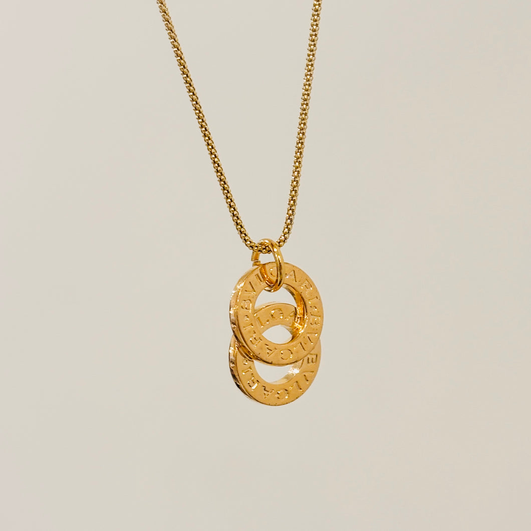 Authentic repurposed double Bvlgari necklace