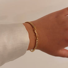 Load image into Gallery viewer, Authentic repurposed YSL logo bracelet
