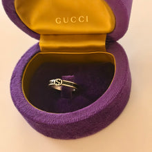 Load image into Gallery viewer, Authentic Gucci logo ring - original - includes original box
